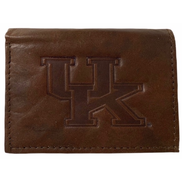 Other - UK Wildcats Brown Leather Trifold Wallet